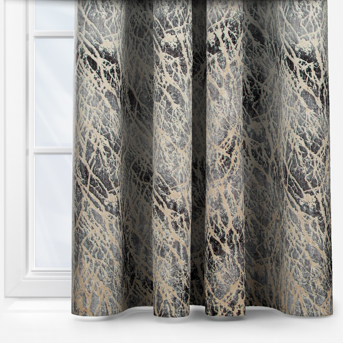 Voyage Kline Slate Curtain | Blinds Direct