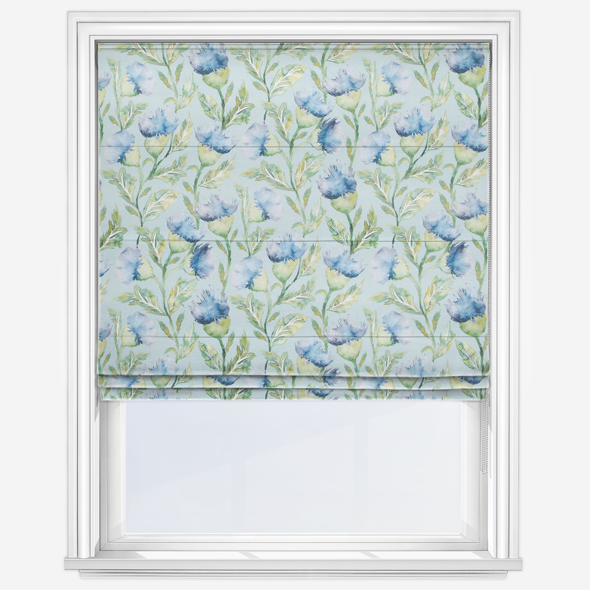 Voyage Ettrick Bluebell Roman Blind Blinds Direct