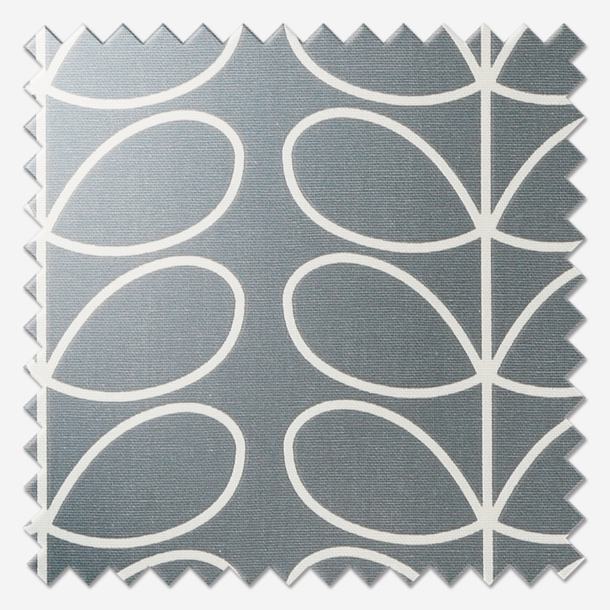 Handmade Lampshade In Orla Kiely Linear Stem Cool Grey Fabric Retro Petals 