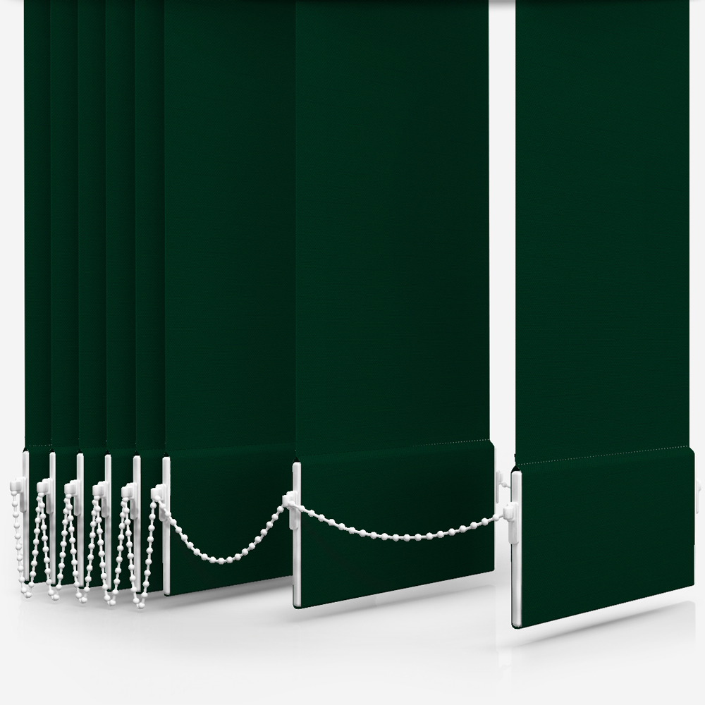 Deluxe Plain Forest Green Vertical Blind Blinds Direct