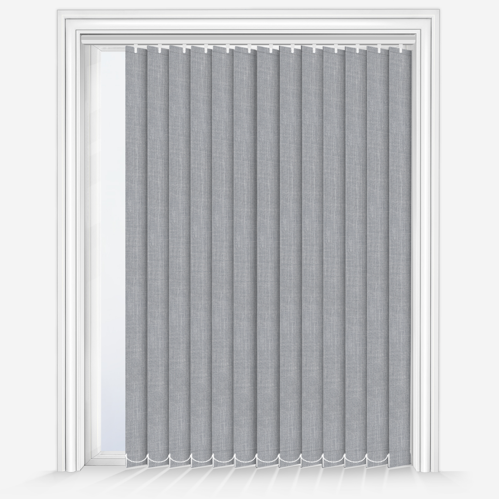 Curated visual reference: Picture Idea: Voga Smoke Grey Textured Vertical Blind