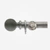 48mm Modern Collection Silver Ice Storm Rope Twist Finial Curtain Pole
